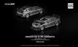  Mô hình xe Mazda RX-8 RE-Amemiya gun metal mở được capo tỉ lệ 1:64 Poprace PR640439 