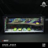  Hộp trưng bày container mô phỏng Repair shop HKS model có tầng - có đèn 38.7x16x16.5cm tỉ lệ 1:64 MoreArt MO400217 