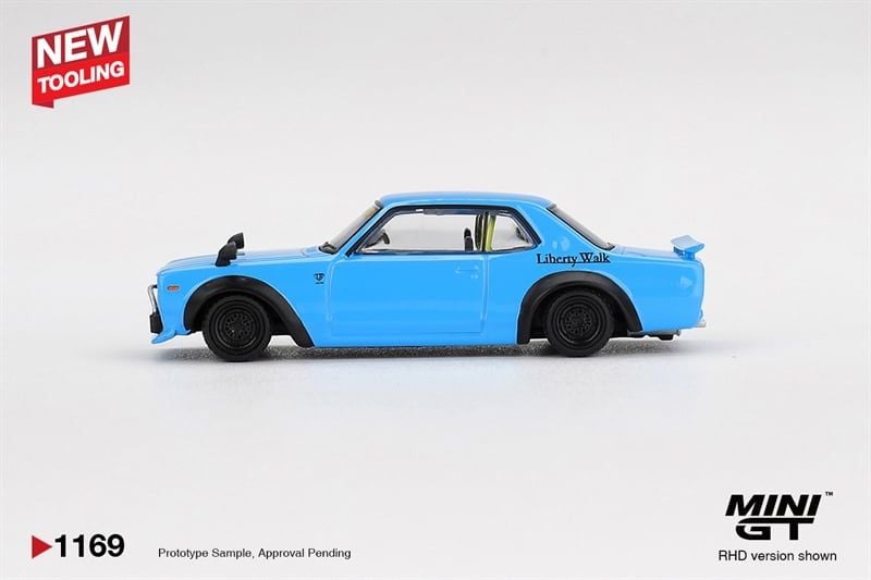  Mô hình xe Nissan LB★Works HAKOSUKA Baby Blue tỉ lệ 1:64 MiniGT MGT01169 