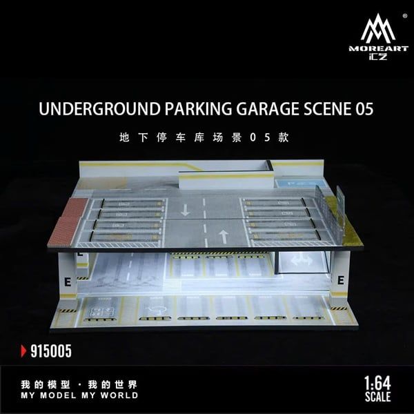  Hộp trưng bày mô phỏng Underground Parking Garage Series Light tỉ lệ 1:64 More Art MO915005 