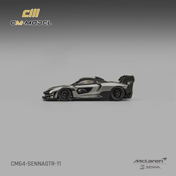  Mô hình xe Mclaren SennaGTR Metallic Silver Gray tỉ lệ 1:64 CM model CM64-SENNAGTR-11 