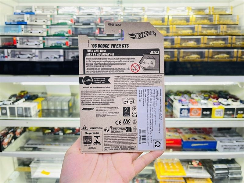  Mô hình xe Dodge Viper GTS '96 Hotwheels kim loại có bản quyền chính hãng tỉ lệ 1:64 C4982-DO 