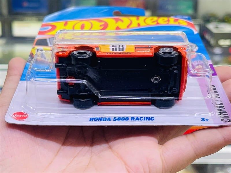  Mô hình xe Honda S800 Racing #58 Treasure Hunt Hotwheels kim loại có bản quyền chính hãng tỉ lệ 1:64 C4982-TH 