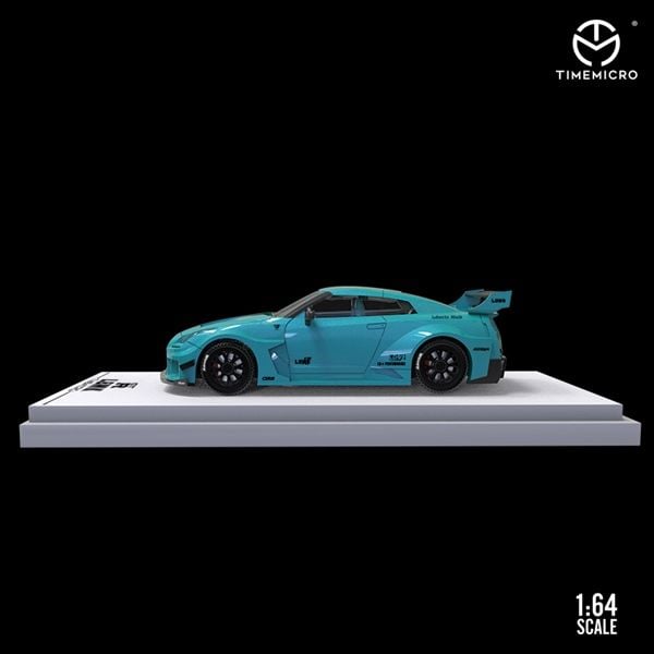  Mô hình xe Nissan GTR 3.0 Tiffany Blue tỉ lệ 1:64 Time Micro TM641505 