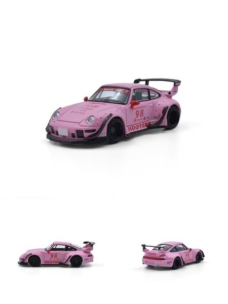 Mô hình xe Porsche RWB 993 Hooters Matte Pink 98 tỉ lệ 1:64