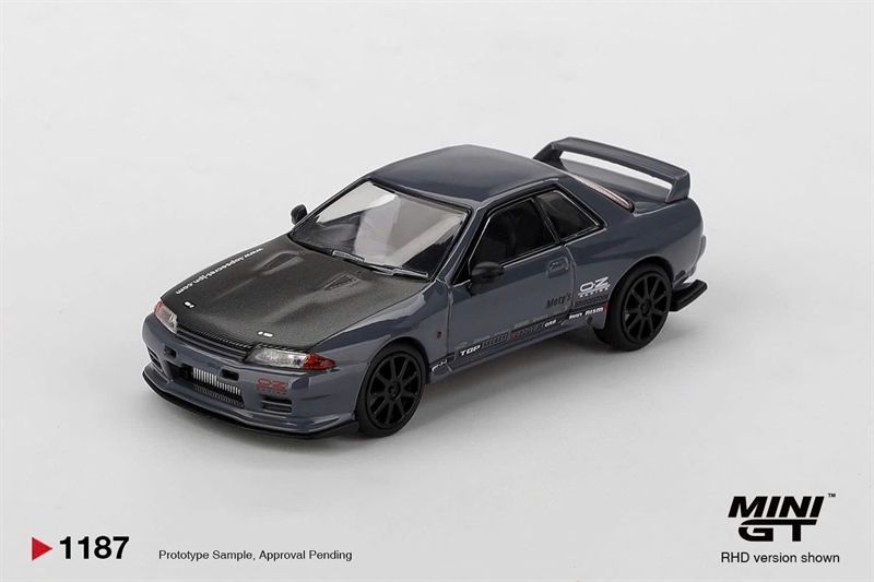  Mô hình xe Nissan Skyline GT-R Top Secret VR32 Stealth Grey tỉ lệ 1:64 MiniGT MGT01187 