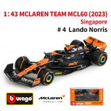  Mô hình xe đua F1 McLaren MCL60 S23 Singapore tỉ lệ 1:43 Bburago OT317 