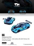  Mô hình xe Porsche 911 GT3 R Manthey 1St Phỏm 2025 Lemans 24h LMGT3 Winner #92 tỉ lệ 1:64 Trends Hobby 241084 