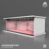  Hộp trưng bày mô phỏng diroram showroom Goddess Bapyrene powder parking space sceneLight version assembly scene tỉ lệ 1:64 Moreart MO914017 