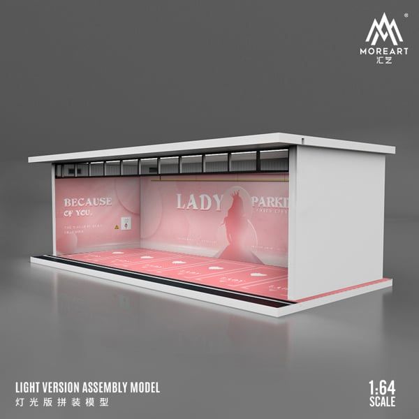  Hộp trưng bày mô phỏng diroram showroom Goddess Bapyrene powder parking space sceneLight version assembly scene tỉ lệ 1:64 Moreart MO914017 