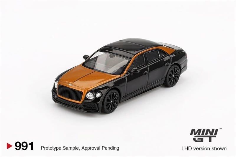  [Hàng Loose] Mô hình xe Bentley Flying Spur Orange Flame / Onyx RHD tỉ lệ 1:64 MiniGT MGT00991L 