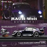  Mô hình xe Porsche Rauh-Welt Licensed Purple Army Girl - RWB993 tỉ lệ 1:64 Motorhelix MH M62205 