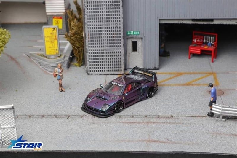  Mô hình xe Ferrari F40 LBWK LB work WildBody Maggic Purple tỉ lệ 1:64 Star model OT64516 