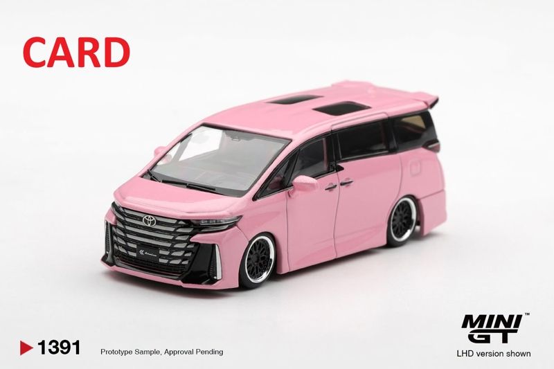  Mô hình xe Toyota Vellfire 40 KUHL Metallic Pink bản card tỉ lệ 1:64 MiniGT MGT01391 