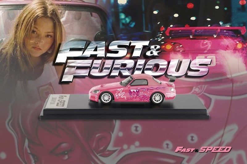  Mô hình xe Honda S2000 AP1 Soft Top FNF Suki Pink tỉ lệ 1:64 Fast Speed OT64661 