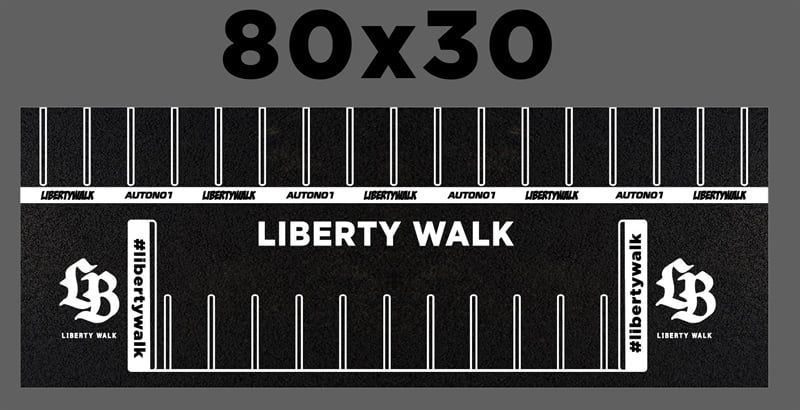  Phụ kiện thảm sa bàn chống trượt mô phỏng diorama bãi đỗ xe/ Parking lot Liberty Walk LBWK đen 80x30cm tỉ lệ 1:64 Autono1 PT006 