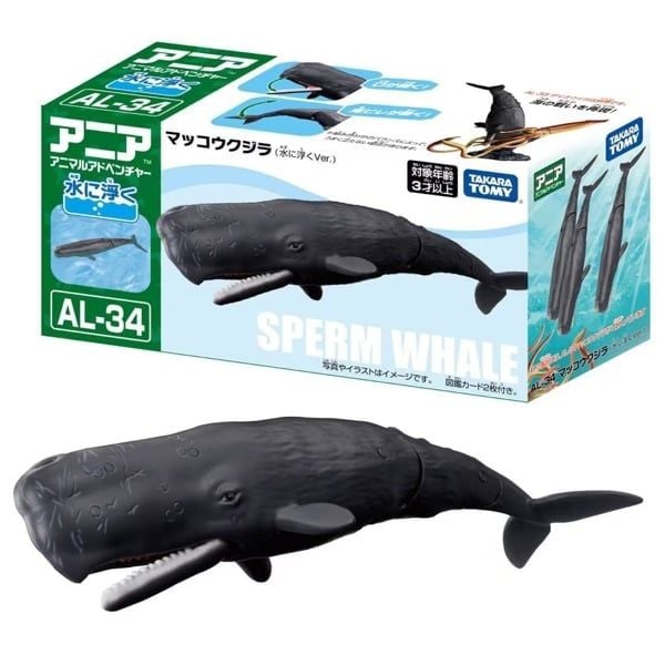  Mô hình động vật cá voi lưng gù ANIA AL-34 Sperm Whale Takara Tomy 957041 
