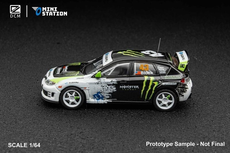  Mô hình xe Subaru Impreza WRX STI Rally Block43 2008 tỉ lệ 1:64 DCM & Mini Station OT64652 