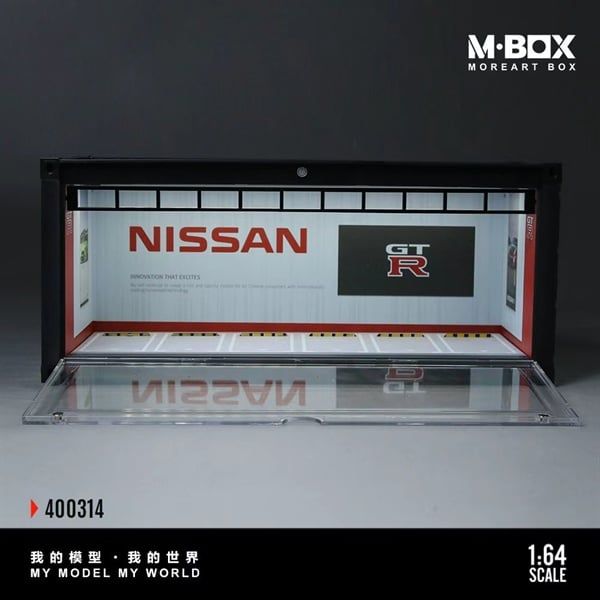  Hộp trưng bày container mô phỏng garage Nissan 30cm × 12.5cm × 13cm tỉ lệ 1:64 MoreArt MB400314 