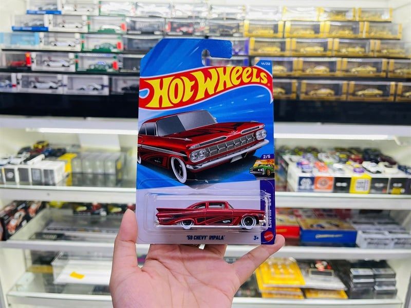  Mô hình xe tải Chevrolet Chevy Impala 59 Hotwheels kim loại có bản quyền chính hãng tỉ lệ 1:64 C4982-CV 