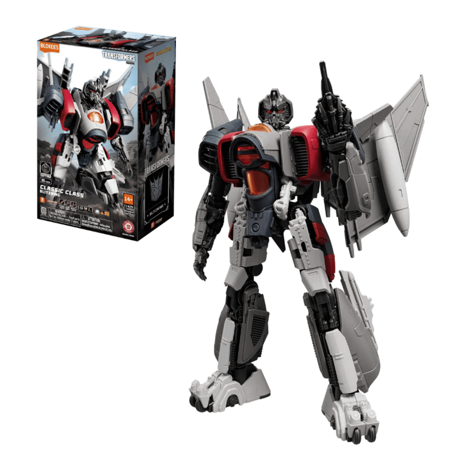  Mô hình lắp ráp có đèn serries Transformers Classic Class(CC) Movie Bumblebee 25 Blitzwing (Luminous Eyes & Chest) Blokees 71425 