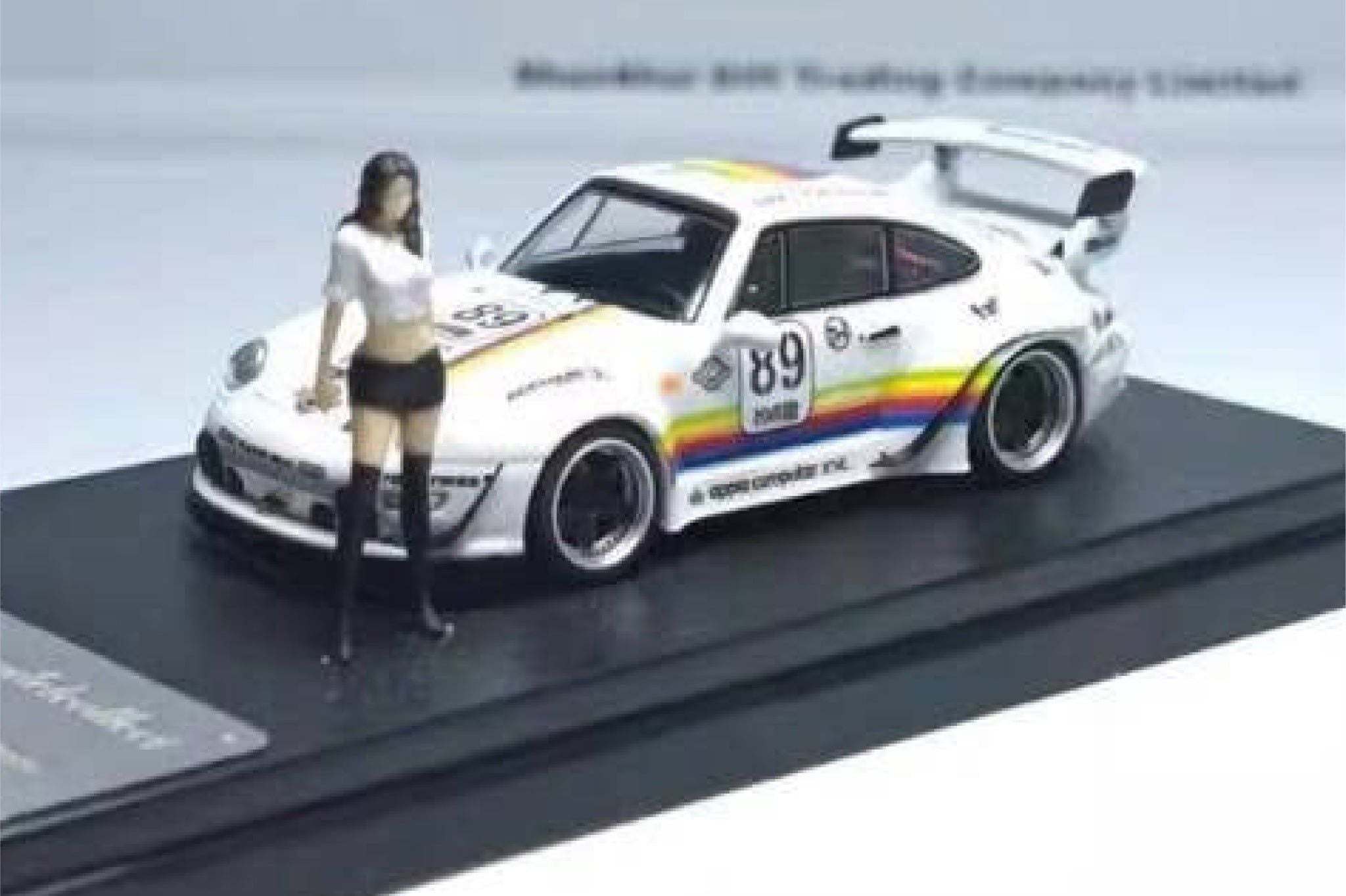  Mô hình xe Porsche RWB993 Apple tỉ lệ 1:64 Mymodelcollect MC640023B 