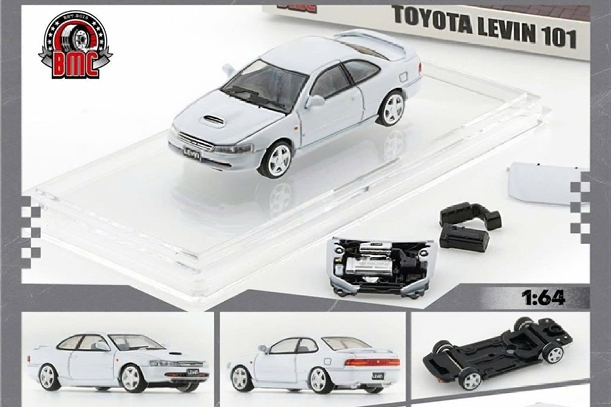  Mô hình xe Toyota Levin 101 -White (RHD) BMC 64B0489 