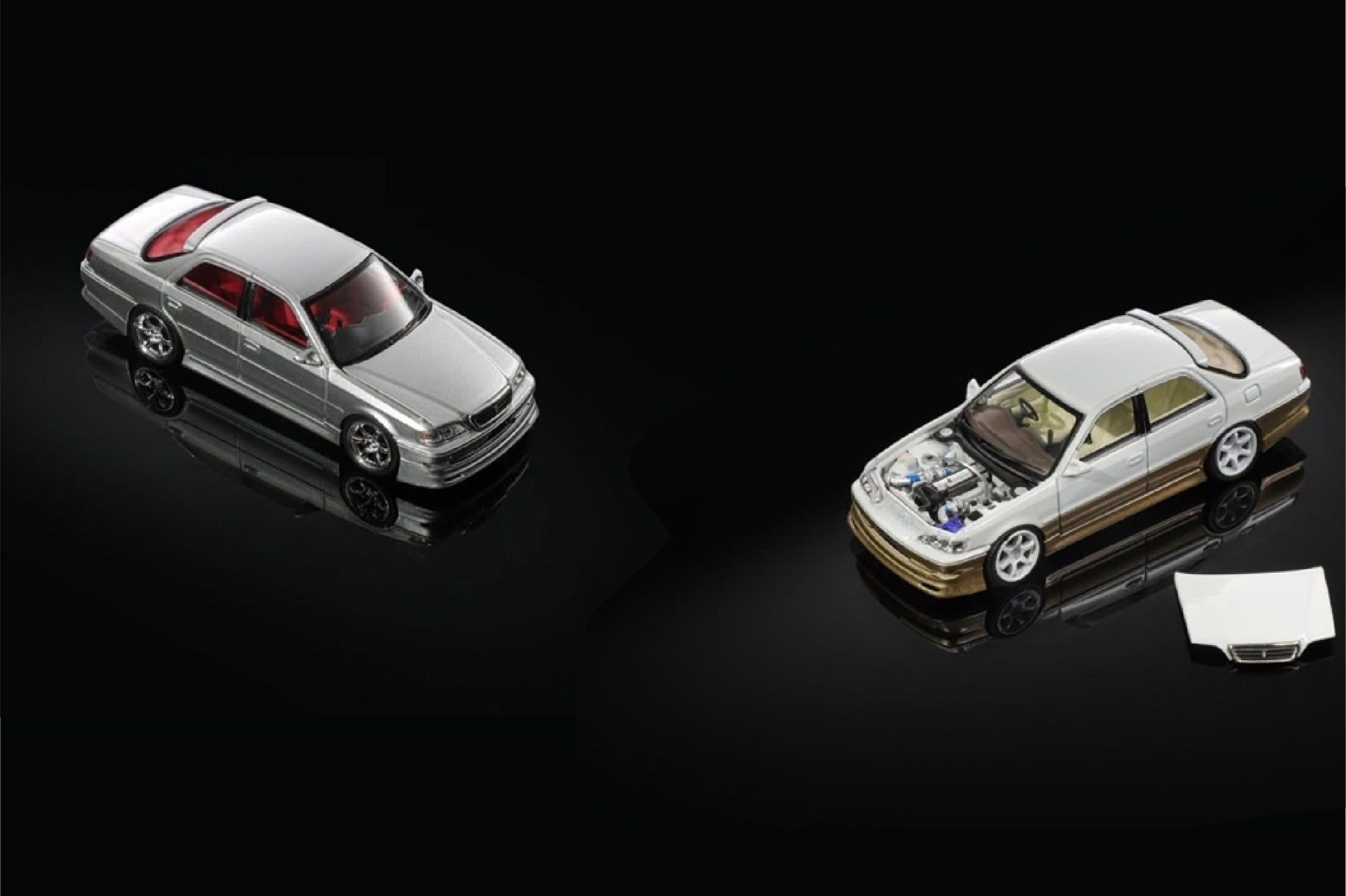  Mô hình xe Toyota Cresta Mk5 X100 2.5 Roulant G Open-Hood Limited To 1499pcs tỉ lệ 1:64 Mortal model OT64812 