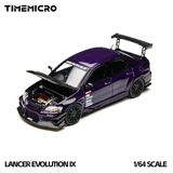  Mô hình xe Mitsubishi Evo Lancer Evolution IX Metallic Purple tỉ lệ 1:64 Time micro TM800214 