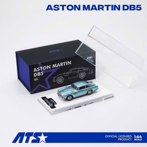  Mô hình xe Aston Martin DB5 - Caribbean Pearl Blue tỉ lệ 1:64 ATS (Aites) ATS881205 