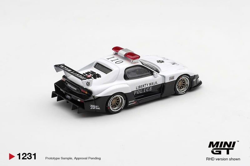  Mô hình xe MAZDA RX-7 LB-Super Silhouette Police tỉ lệ 1:64 MiniGT MGT01231 