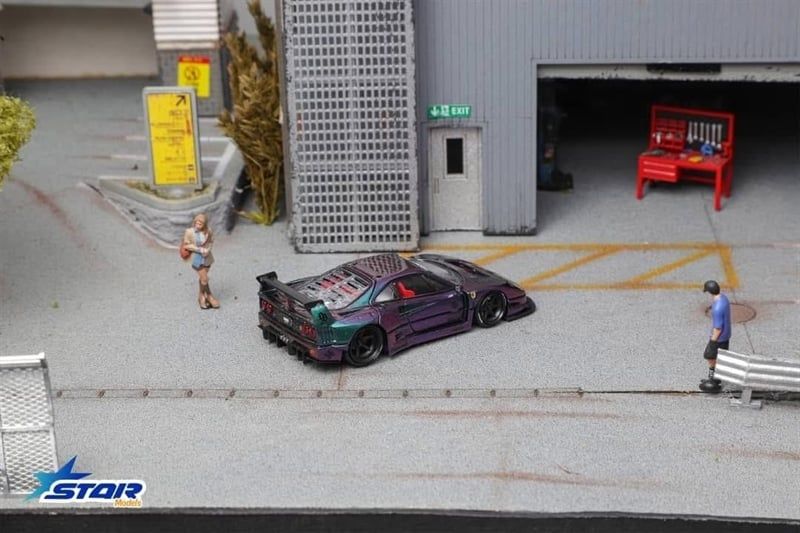 Mô hình xe Ferrari F40 LBWK LB work WildBody Maggic Purple tỉ lệ 1:64 Star model OT64516 