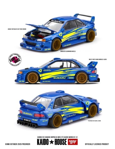 Mô hình xe Subaru Impreza WRX STI KAIDO WORKS V1 tỉ lệ 1:64 Kaido House KHMG318 