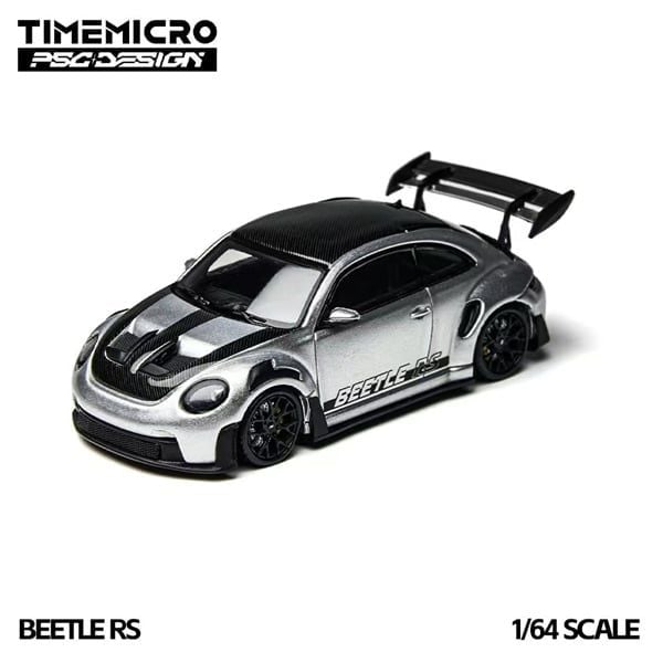  Mô hình xe Beetle RS First Edition Silver tỉ lệ 1:64 TimeMicro × PSC DESIGN TM647902 