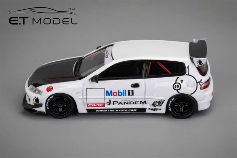  Mô hình xe Civic EG6, Pandem Rocket Bunny Modified tỉ lệ 1:64 ET Model x Model Collect OT64680 