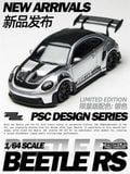  Mô hình xe Beetle RS First Edition Silver tỉ lệ 1:64 TimeMicro × PSC DESIGN TM647902 