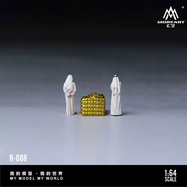  Set mô hình nhân vật figure Middle Eastern Wealthy Man Figure Set tỉ lệ 1:64 MoreArt MO223088 
