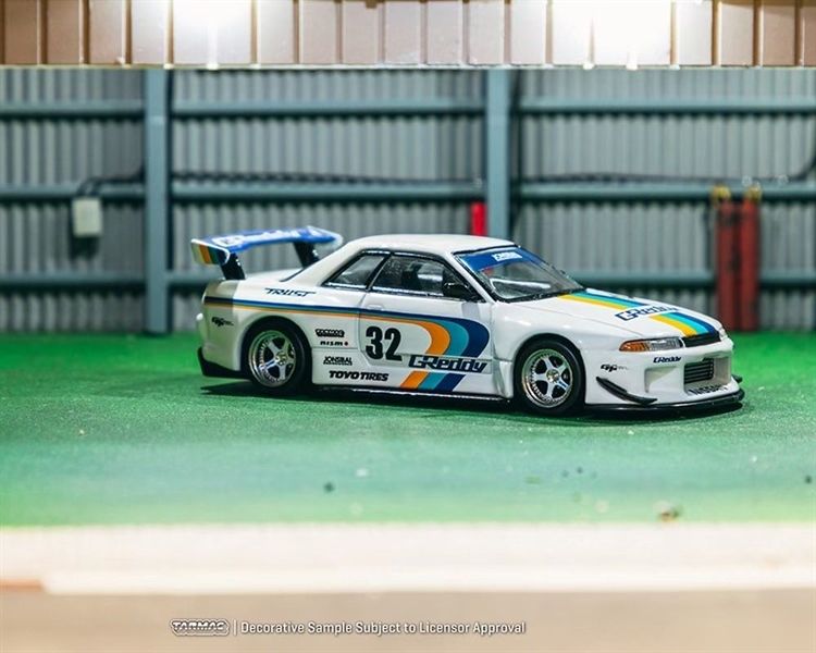  Mô hình xe Nissan skyline GTR R32 widebody Jonsibal Designworks Greddy tỉ lệ 1:64 Tarmac Works T64G-061-GDY 