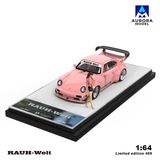  Mô hình xe Porsche Rauth Welt RWB946 Pink limited 499pcs tỉ lệ 1:64 Aurora model AM640880 