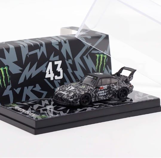  Mô hình xe Porsche RWB 964 Hoonipigasus #43 tỉ lệ 1:64 Flame Model FL6417001 