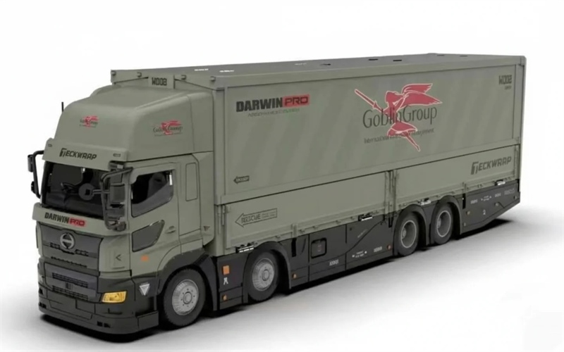 Mô hình xe Hino Profia LB-Truck Goblin Group Livery tỉ lệ 1:64 GCD x DarwinPro OT64697 