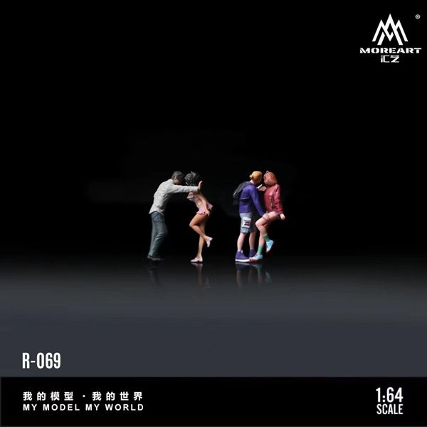  Mô hình nhân vật set figure 4 người Intimate Lover Doll Set Simulation Resin Model tỉ lệ 1:64 MoreArt MO223069 