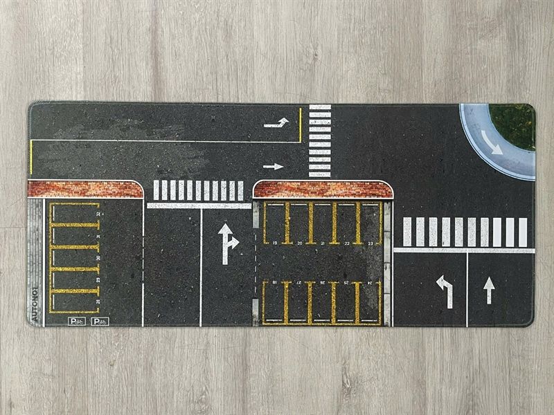  Phụ kiện thảm sa bàn chống trượt mô phỏng diorama bãi đỗ xe/ Parking lot kích thước 90X40cm cho mô hình xe 1:64 Autono1 PT003 