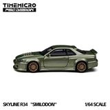  Mô hình xe Nissan R34 “Smilodon” Millennium Jade tỉ lệ 1:64 TimeMicro × PSC DESIGN TM648405 