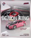  Mô hình xe Nissan GT-R R35 RR Candy Pink Carbon Cap tỉ lệ 1:64 Demon King Auto DKA-078 