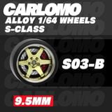  Phụ kiện độ bánh cho xe mô hình Carlomo Wheels S-Class kích thước 9,5mm bằng kim loại tỉ lệ 1:64 Carlomo S0 