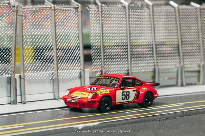  Mô hình xe Porsche 911 Carrera RSR 3.0 24h Le Mans 1975 #58 tỉ lệ 1:64 Tarmac Works T64S-024-75LM58 