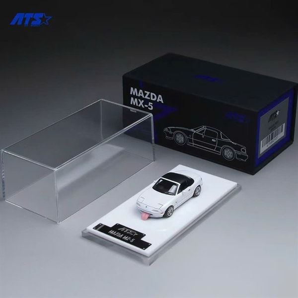  Mô hình xe ô tô Mazda MX-5 mở được mui - nắp đèn mắt tỉ lệ 1:64 ATS (Aitesi) car model ATS88010 