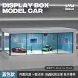  Hộp trưng bày mô phỏng phòng trưng bày xe có led Blue 29x16x6.5 SHOU CANG JIA tỉ lệ 1:64 SCJ423B 