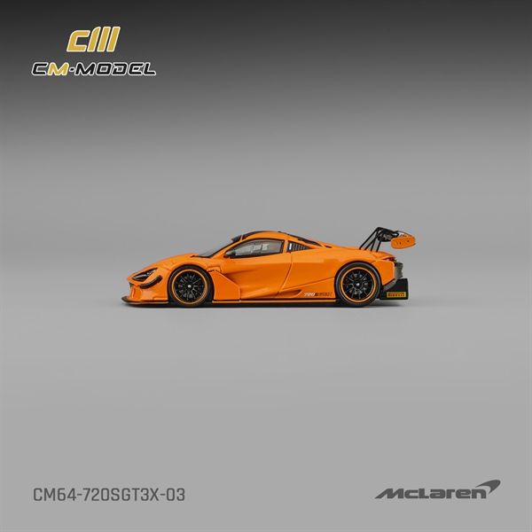  Mô hình xe Mclaren 720SGT3X Papaya orange tỉ lệ 1:64 CM model CM64-720SGT3X-03 